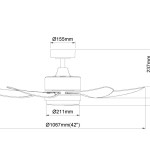 Samaire 42"/ 52"/ 56" Ceiling Fan (DC-Series)