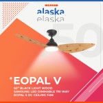 Alaska Opal V 38"/50" Ceiling Fan