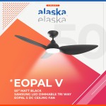 Alaska Opal V 38"/50" Ceiling Fan