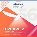 Alaska Pearl V 46"/56" Ceiling Fan